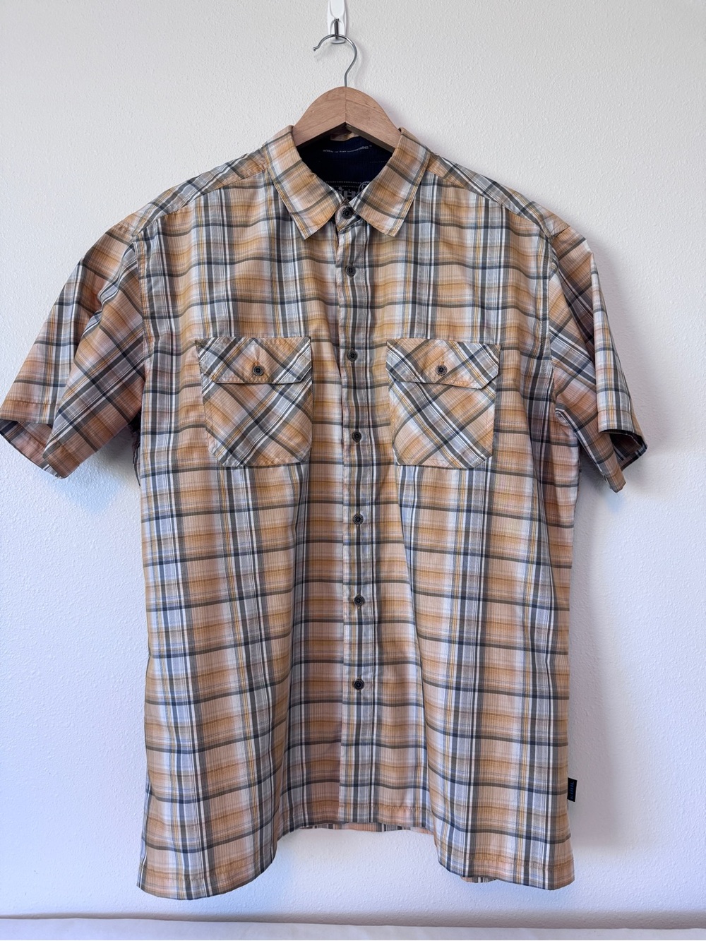 Kuhl Men's Short-Sleeve Plaid Button-Down Shirt XL